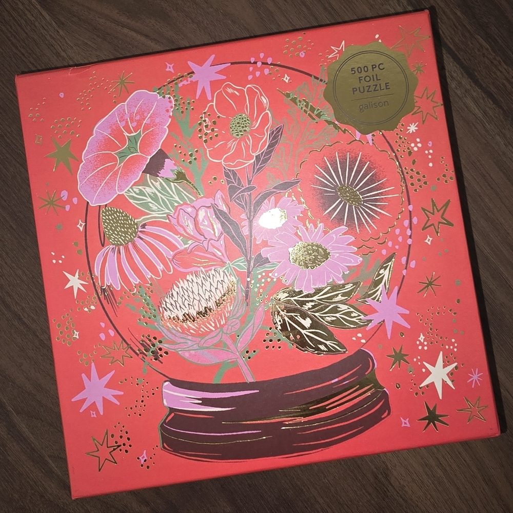 Galison Flower Gazing Foil Puzzle 500 Pieces